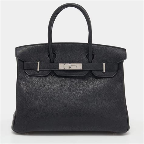 hermes black birkin 30 taurillon|HERMES Handbag Birkin 30 M Engraved Taurillon Clemence .